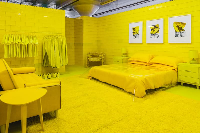 CJ Hendry Monochrome Greenpoint Brooklyn Exhibit Yellow Bedroom