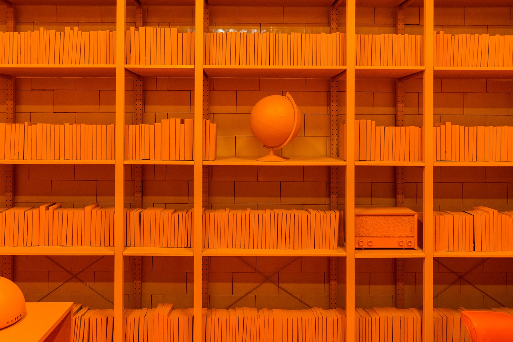 CJ Hendry Monochrome Greenpoint Brooklyn Exhibit Orange Office