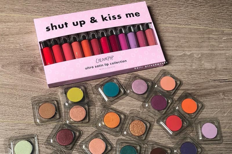 colourpop festival pressed powder eye shadow ultra satin lipsticks