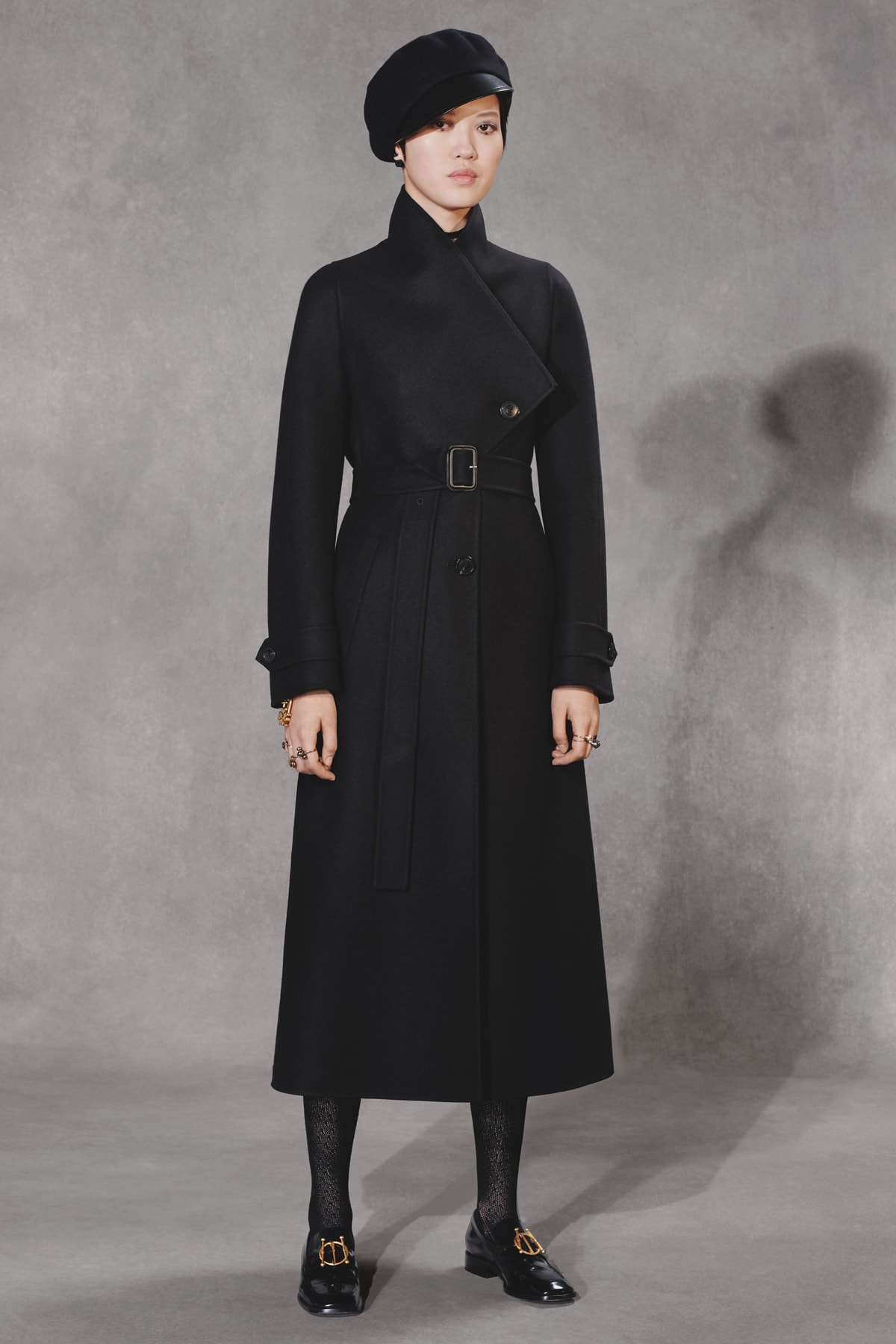 Dior Fall 2018 Collection Lookbook Oversized Wool Coat Black