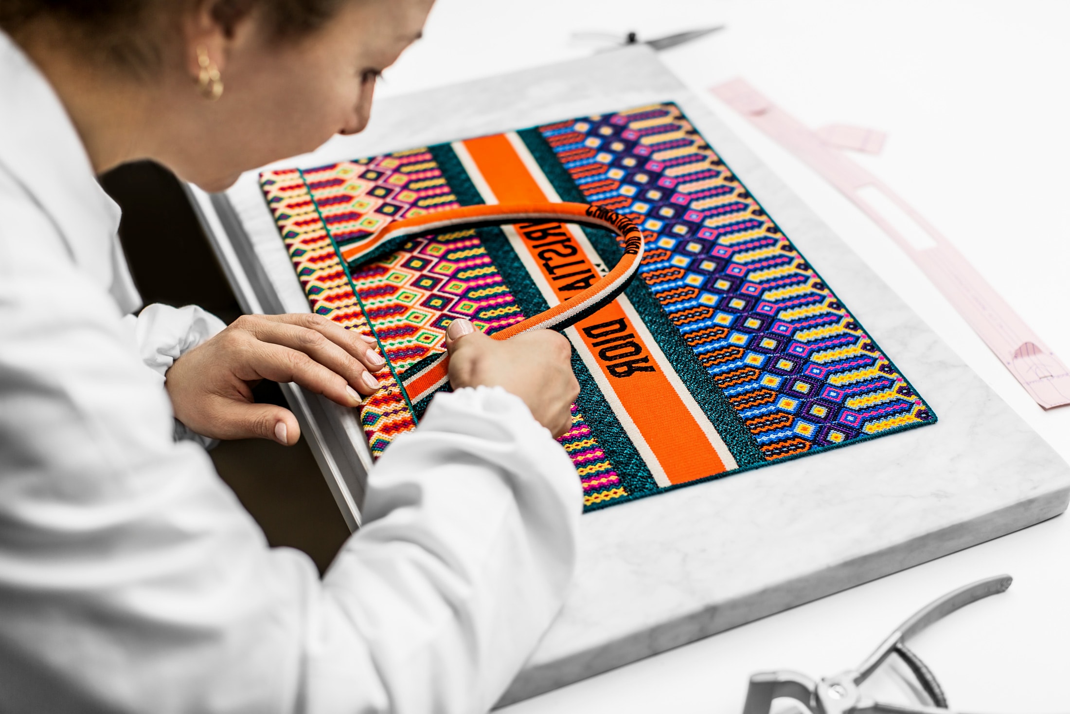 Dior's Embroidered Book Tote Bag Spring Summer Colorful Design Bright Bold Maria Grazia Chiuri