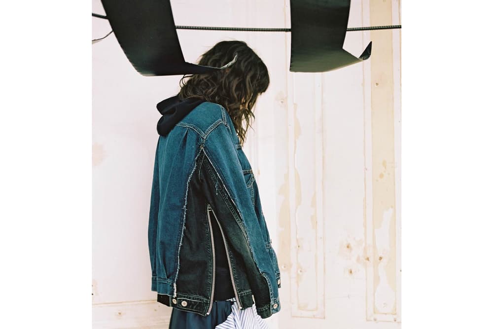 Dover Street Market x Sacai Gem Denim Jacket Collection Blue Black