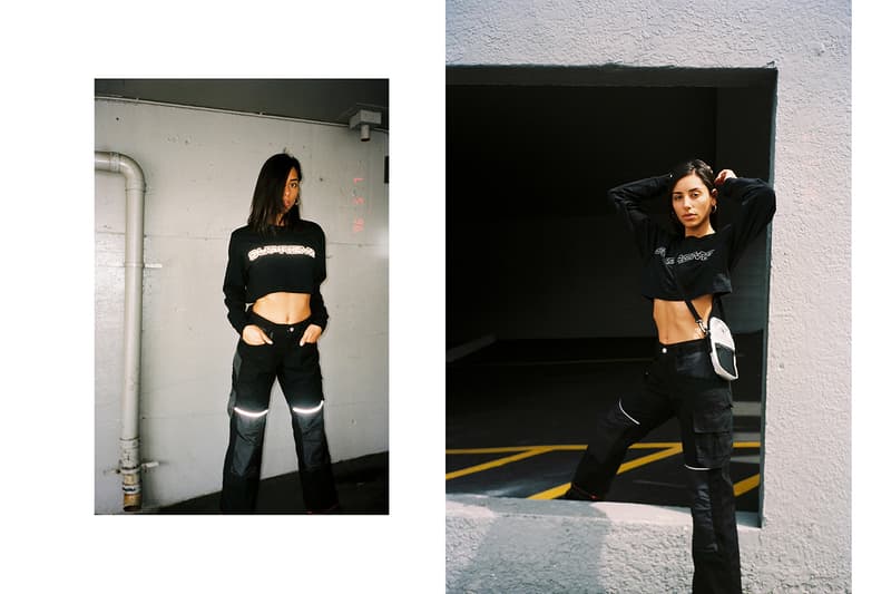 Frankie Collective Supreme Reworked Lookbook Olivia Pezzente Sara Gourlay Black Sweatshirt Sweater Crop