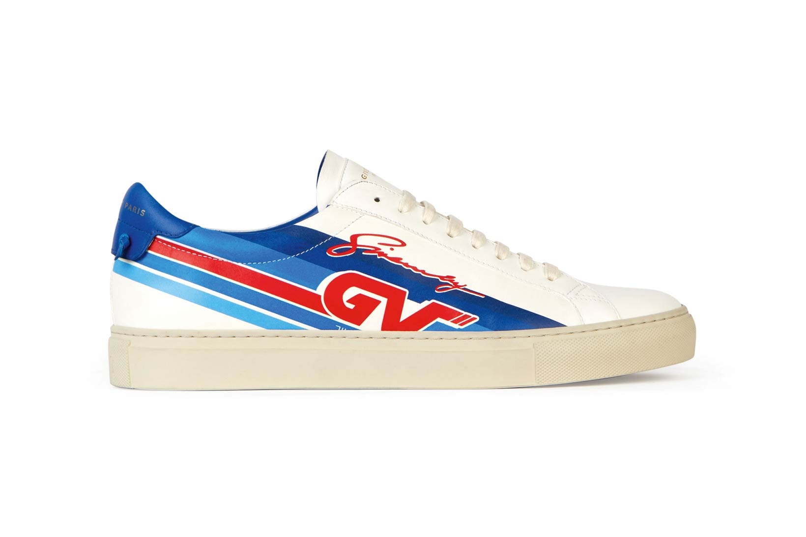 Givenchy Pre-Fall 2018 Motocross Sneakers White Blue