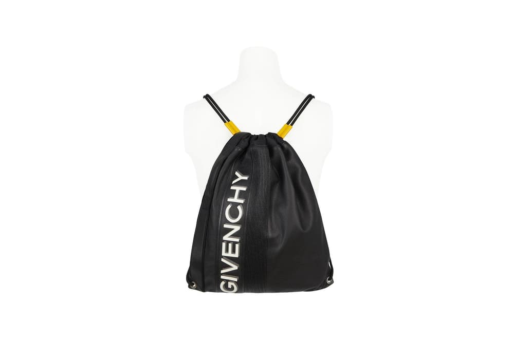 Givenchy Pre-Fall 2018 Motocross Drawstring Backpack Black Yellow