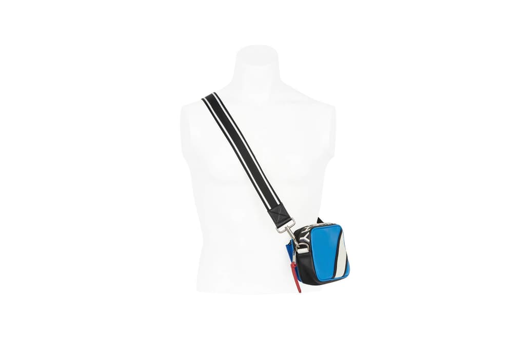 Givenchy Pre-Fall 2018 Motocross Drawstring Reverse Crossbody Bag Blue