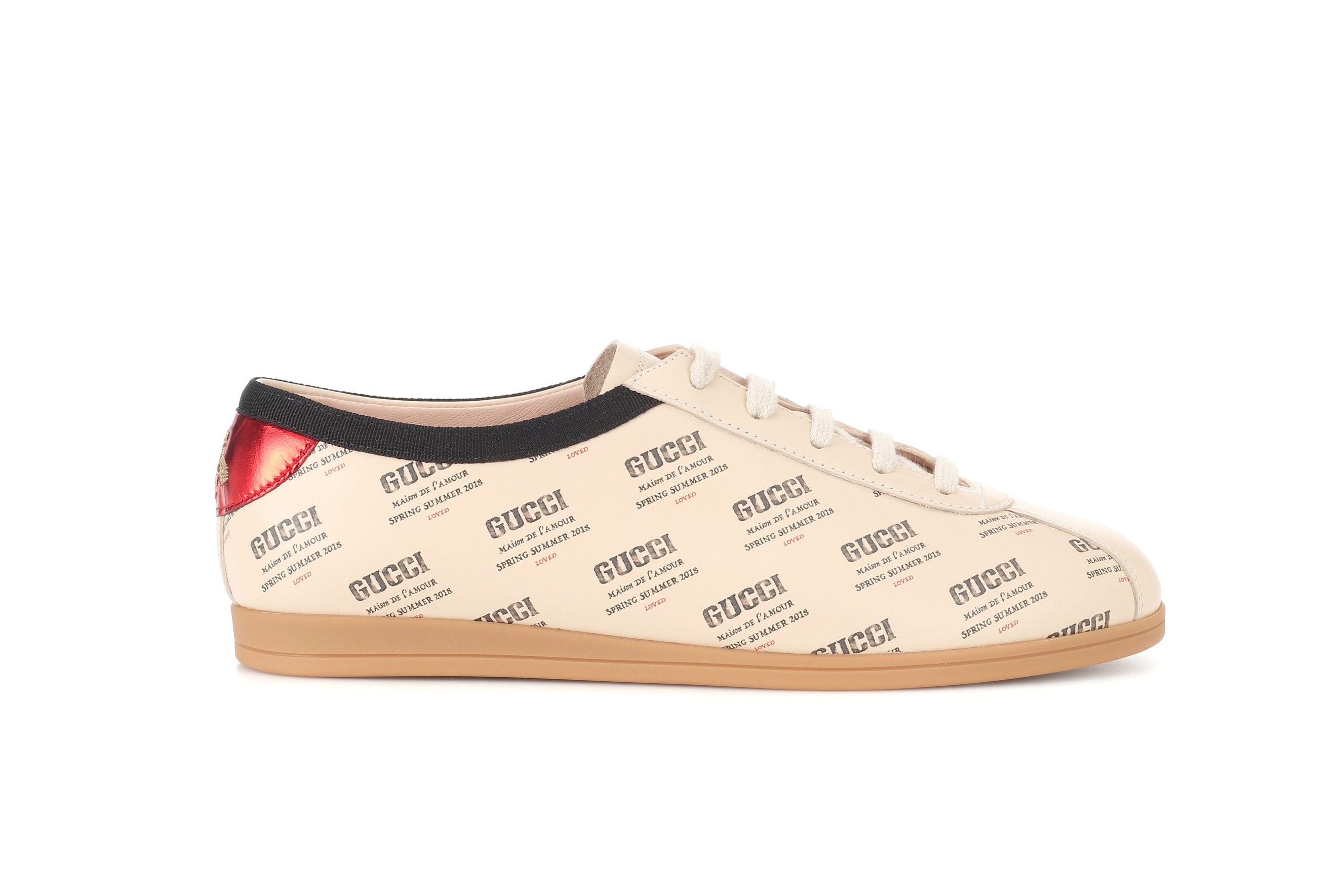 Gucci Vintage Logo Print Spring/Summer Sneakers Off-White Cream