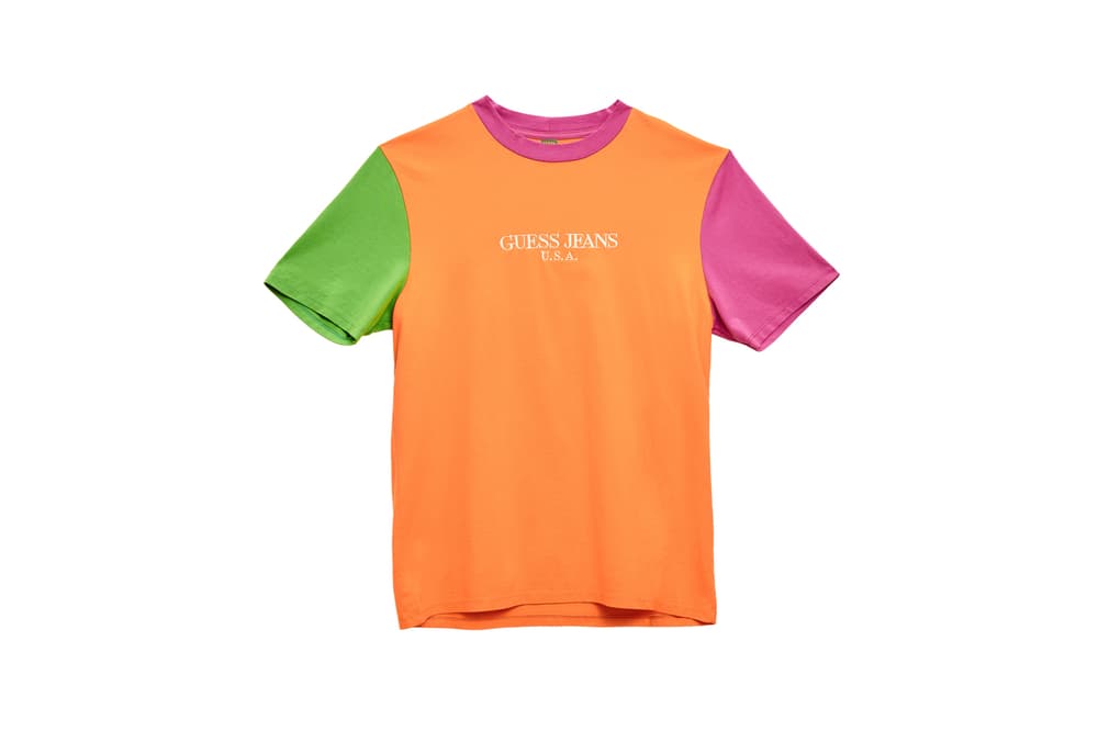 GUESS Jeans U.S.A. Farmers Market Capsule Collection Colorblocked Orange Pink Green
