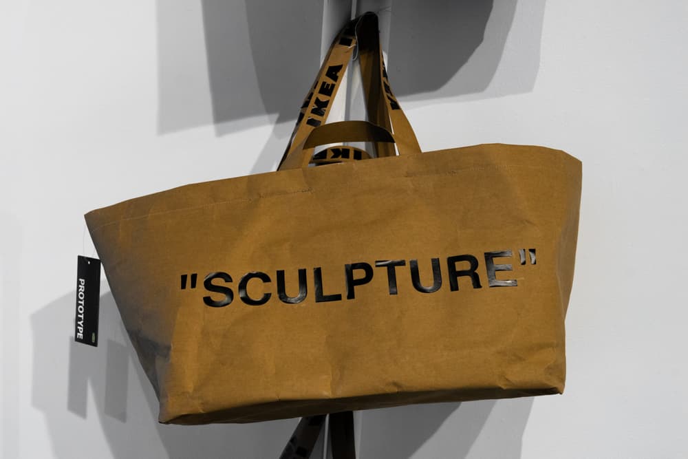 ikea virgil abloh off-white collaboration furniture home sculpture frakta tote bag