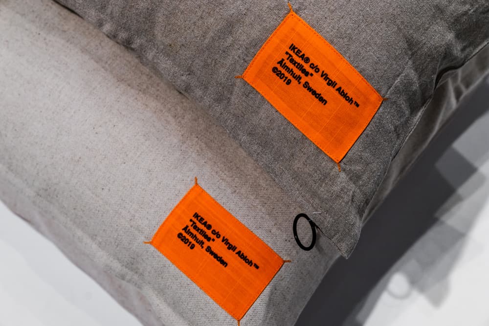 ikea virgil abloh off-white collaboration furniture home logo orange