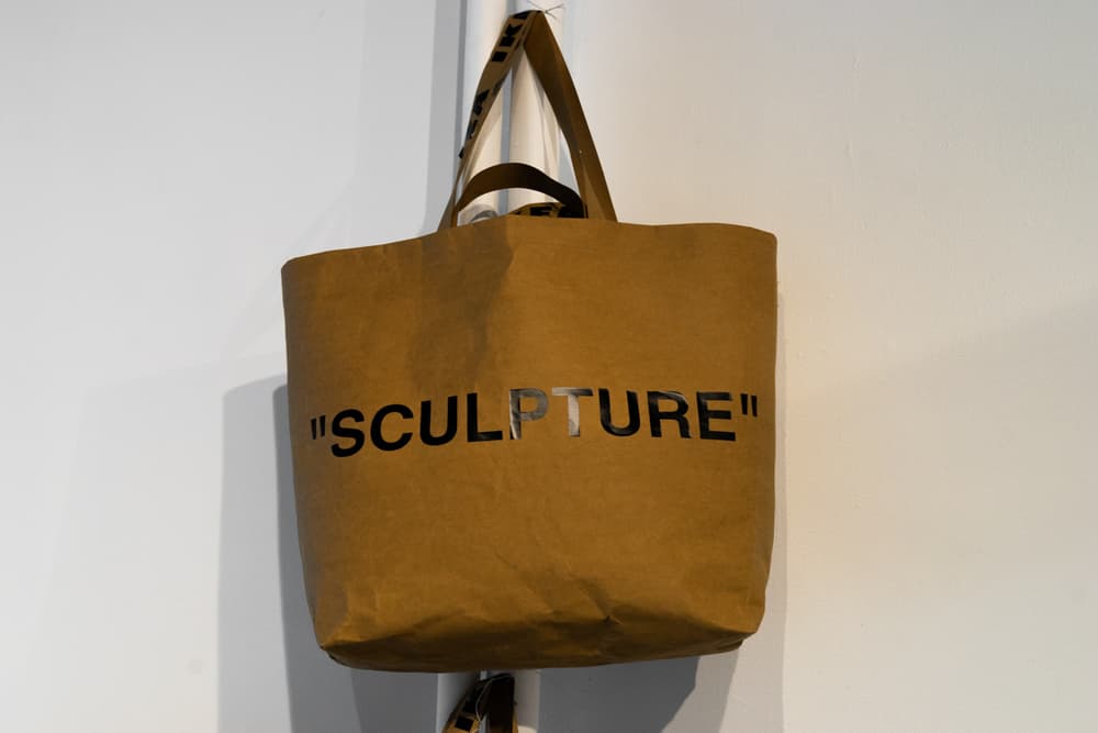 ikea virgil abloh off-white collaboration furniture home sculpture frakta tote bag