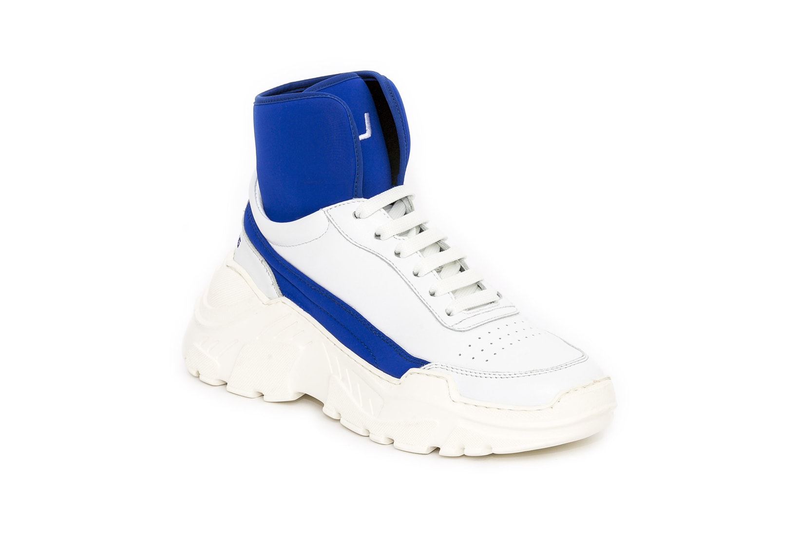 Joshua Sanders Zenith High Top Chunky Sneakers White Blue