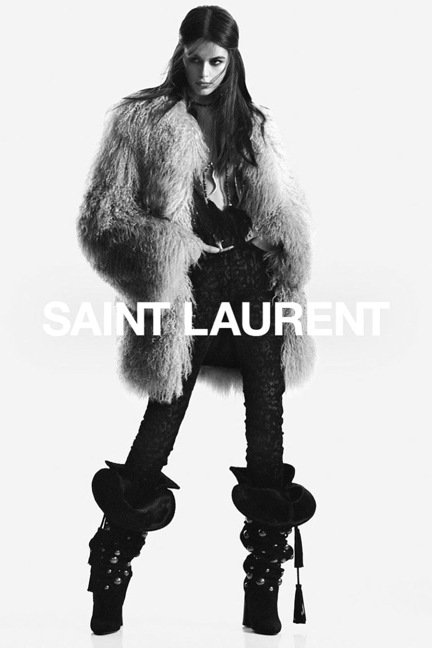 Kaia Gerber Saint Laurent Fall 2018 Campaign Anthony Vaccarello YSL FW 18