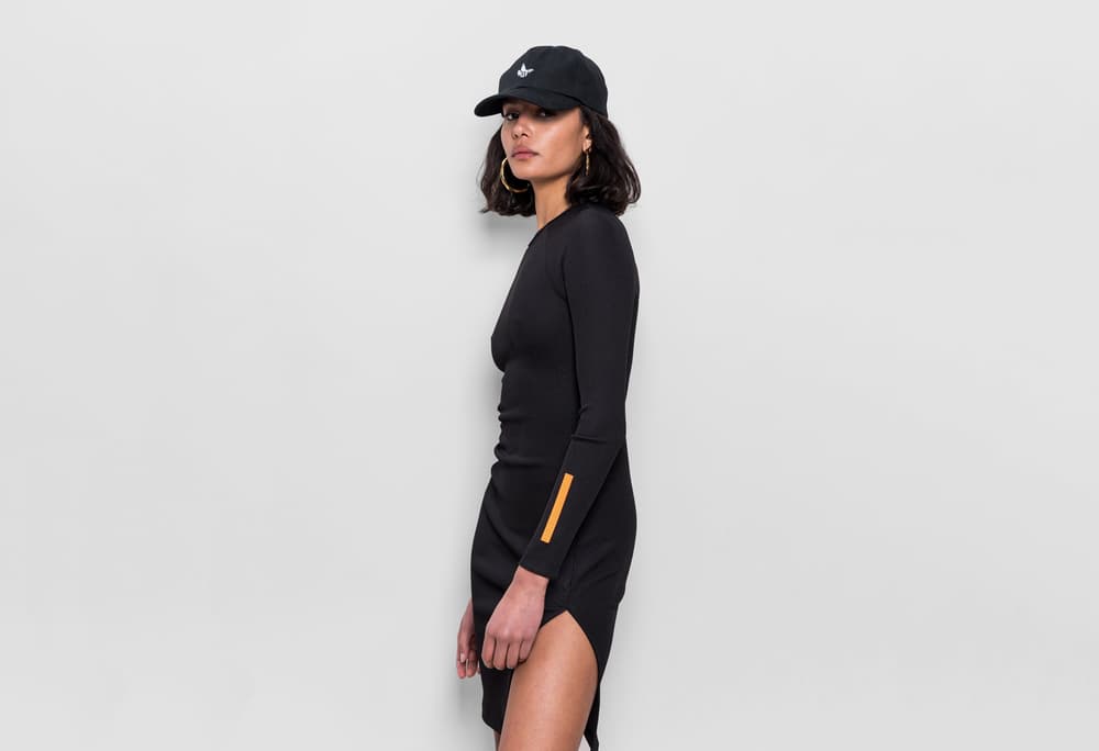 KITH Women Hanna Fitted Rib Dress Black