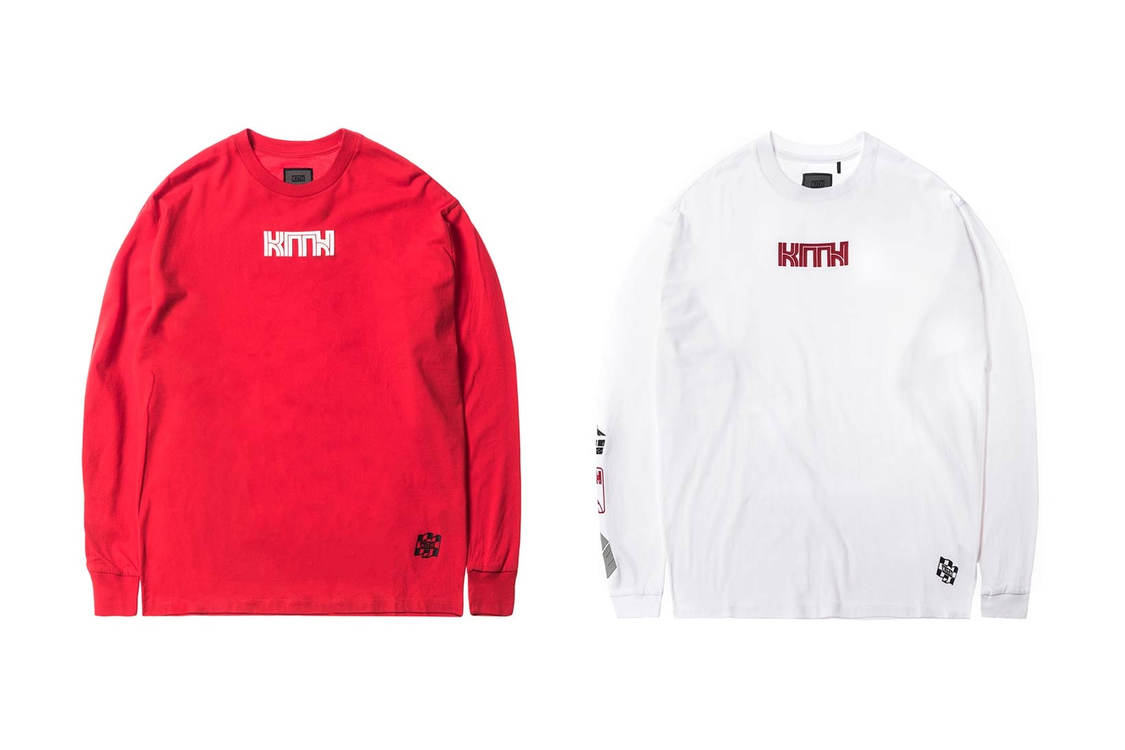KITH Racing Women Long Sleeve T-Shirt Red White