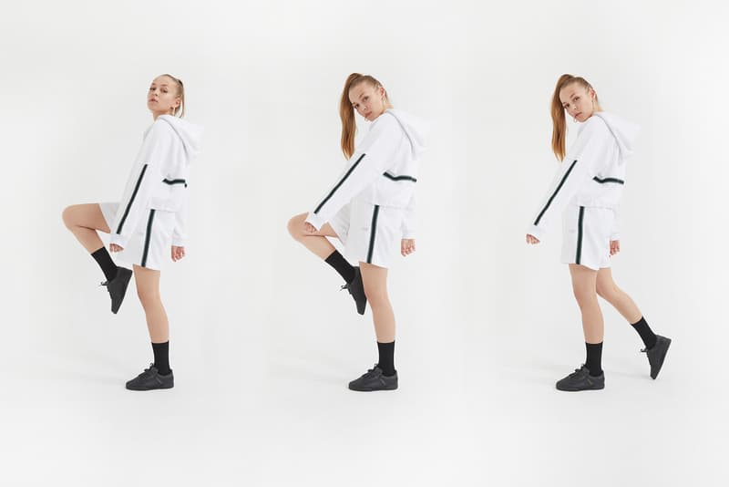 KITH Women Tracksuit Program White Shorts YEEZY Powerphase Core Black