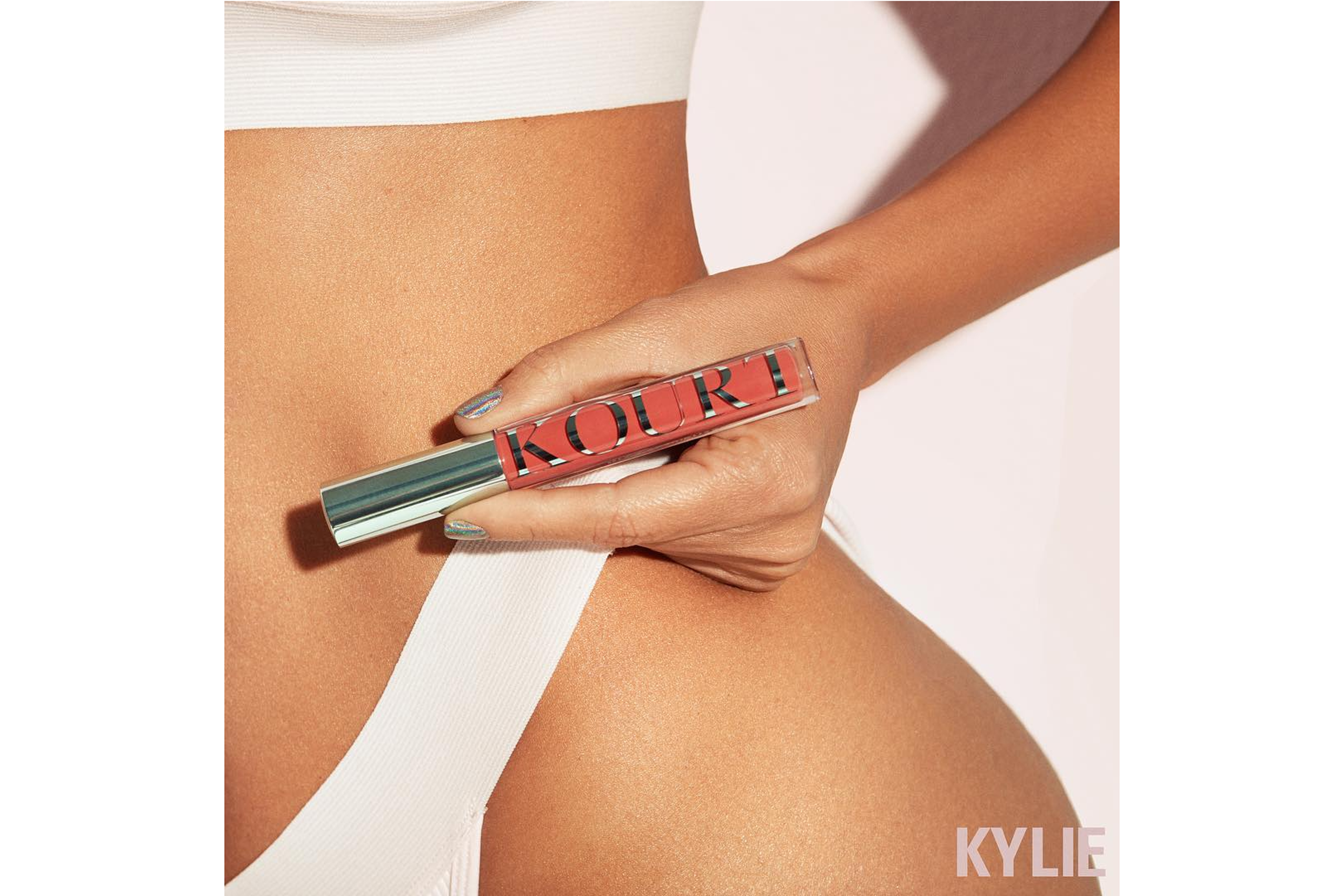 Kylie Cosmetics x Kourtney Kardashian Collection Kylie Jenner Makeup Teaser Reveal Lipstick