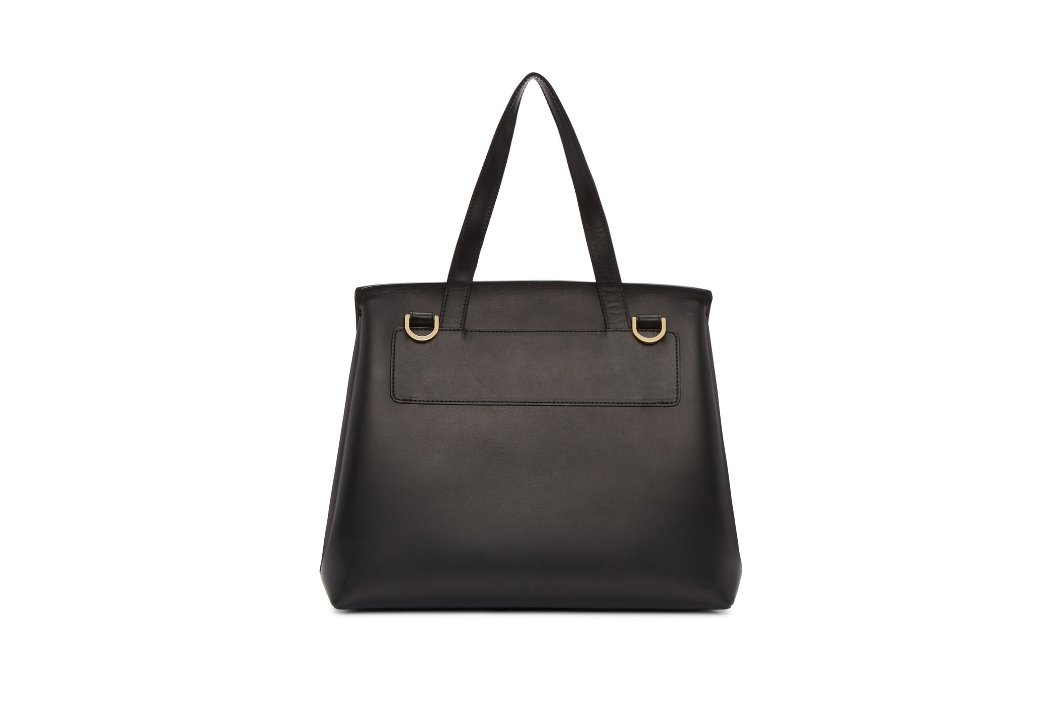 Mansur Gavriel Black Leather Lady Bucket Bag Simple Summer Shoulder Bag