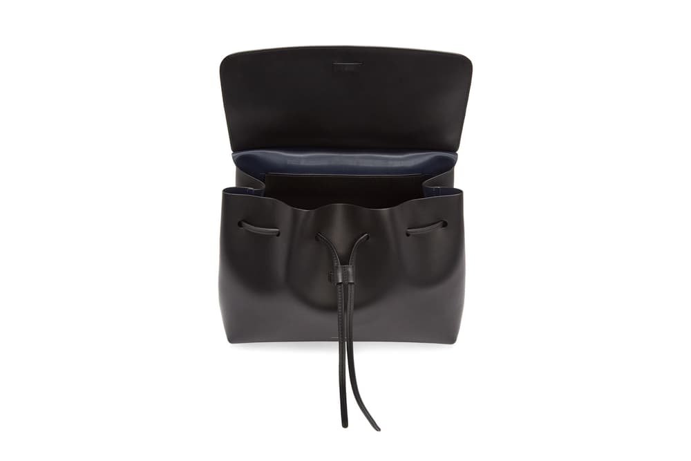 Mansur Gavriel Black Leather Lady Bucket Bag Simple Summer Shoulder Bag