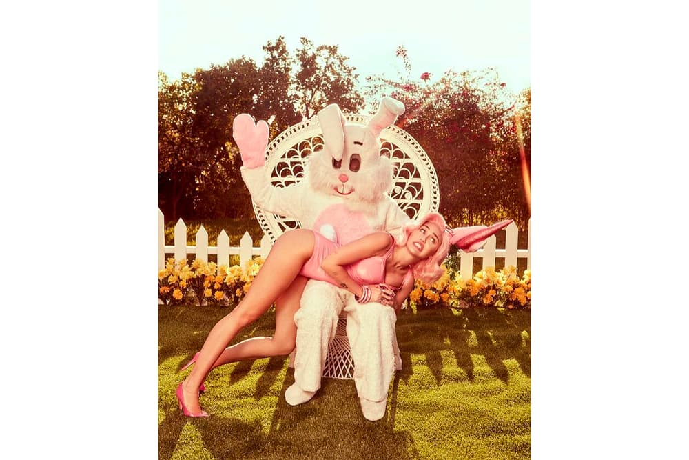 Miley Cyrus Easter 2018 Editorial Videos Photoshoot Pink Pastel Eggs Bunny Instagram