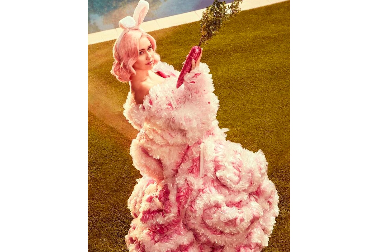 Miley Cyrus Easter 2018 Editorial Videos Photoshoot Pink Pastel Eggs Bunny Instagram