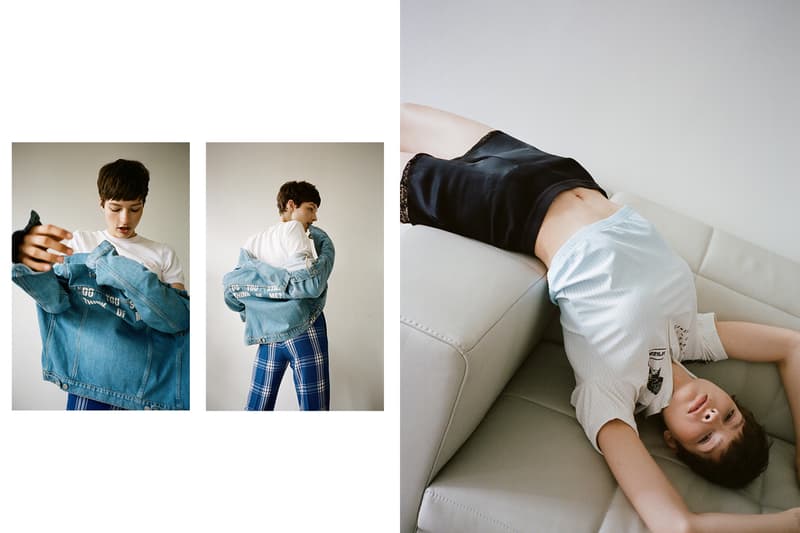 MISBHV Spring/Summer 2018 HBXWM HBX Editorial Denim Jacket T-Shirt Pants Shorts Blue White