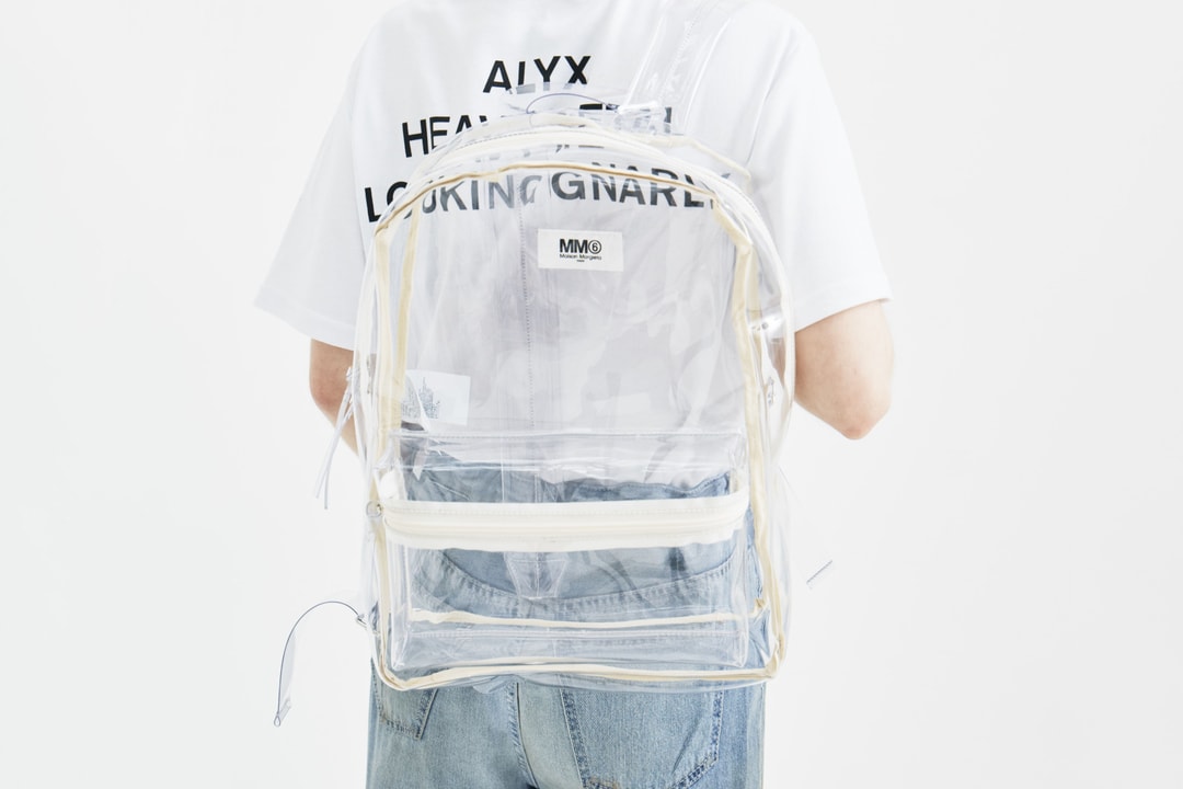 Margiela Clear Back Pack NWT $1855 Maison Margiela Transparent Clear PVC Logo Tote  main image 2