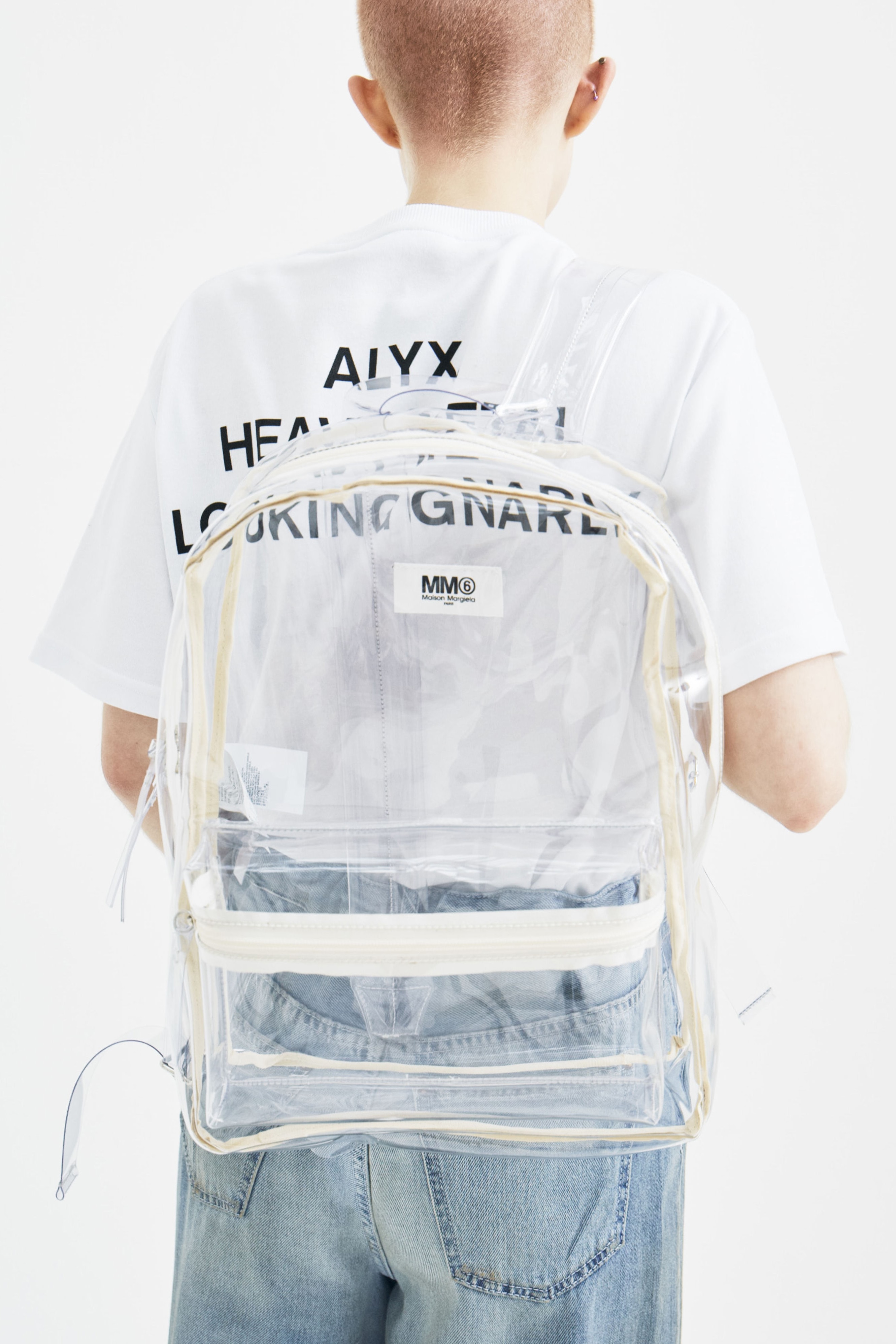 MM6 Maison Margiela Clear PVC Backpack Bag Plastic Transparent
