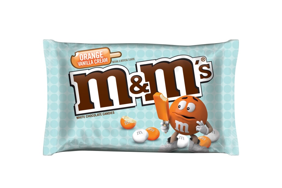 M&M's Orange and Vanilla Cream Summer Flavor Chocolate Snack Candy