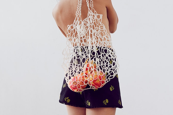 Meet One of This Season's It-Accessories, MOZH MOZH's Flower Glass Beaded Bag