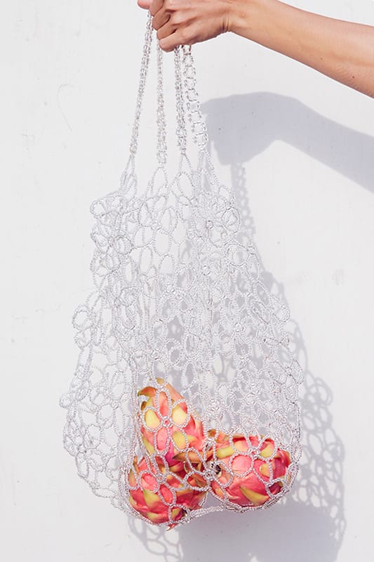 flower beaded bag