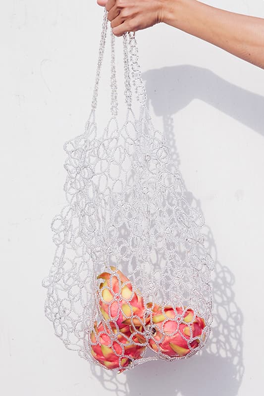 MOZH MOZH flower glass beaded bag net price release