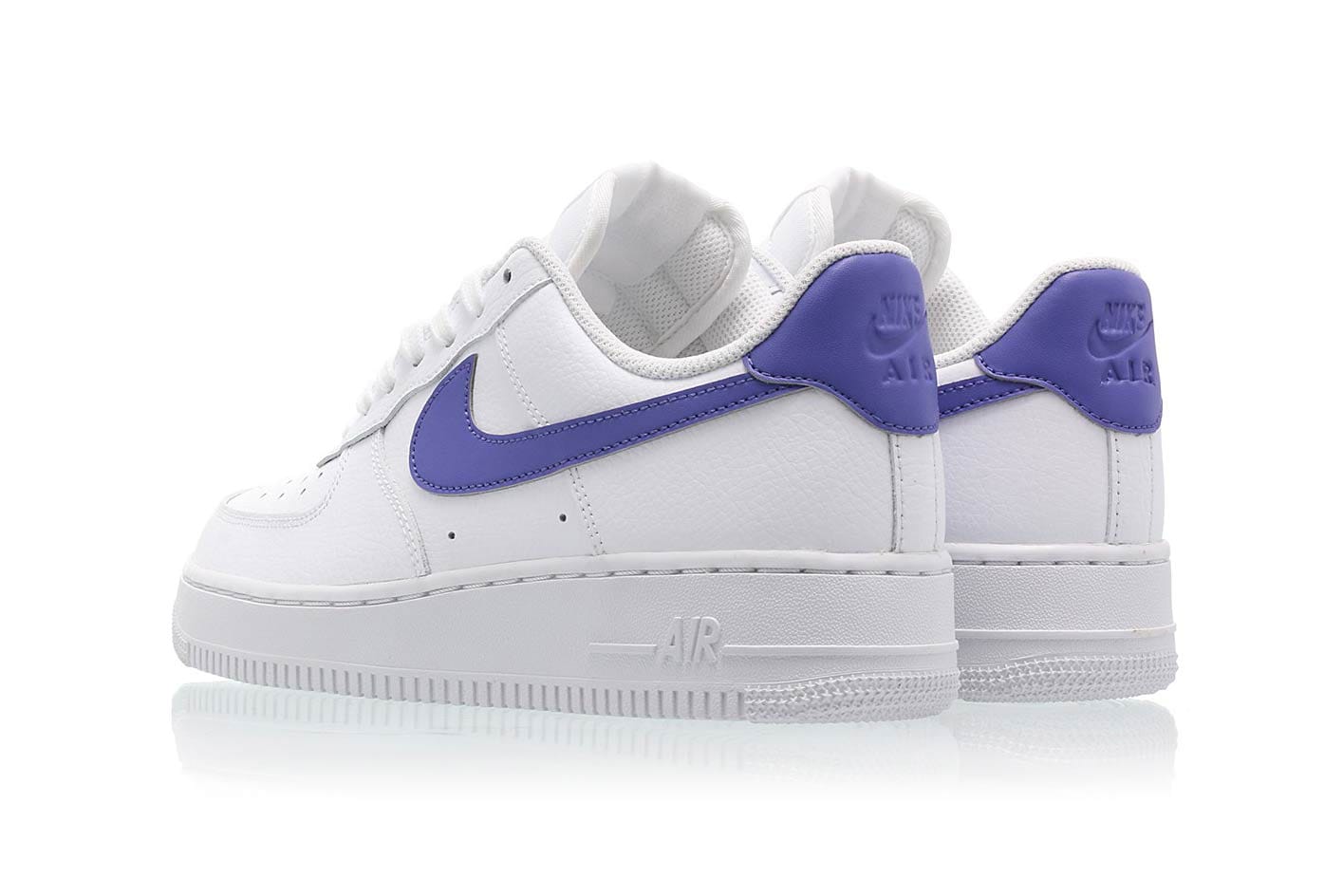 air force ones with purple swoosh