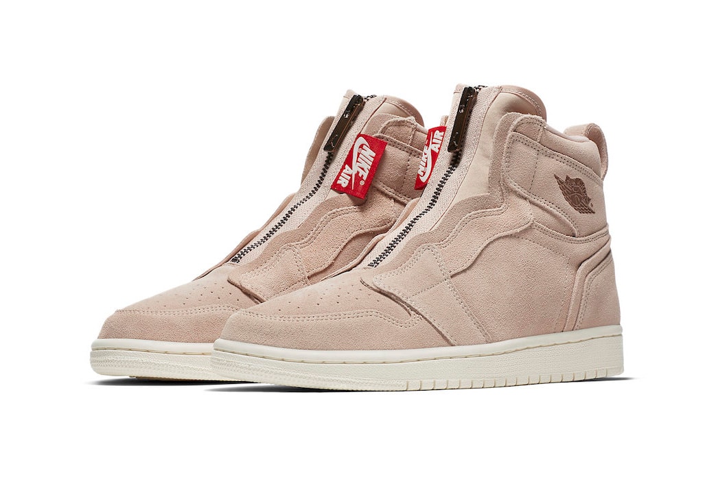 Nike Air Jordan 1 High Zip Particle Beige Release Info Women's Wmns brand suede where to buy date