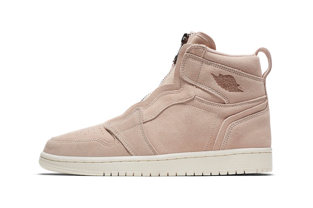 Nike Air Jordan 1 High Zip Particle Beige Release Info Women's Wmns brand suede where to buy date