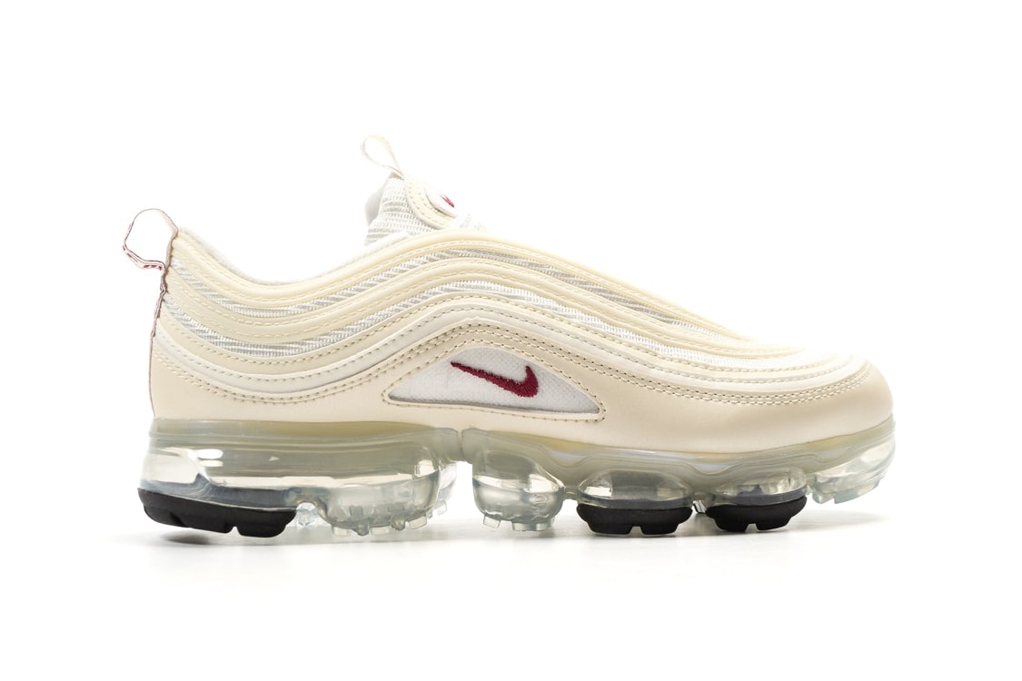 Nike Women's Air VaporMax 97 Metallic Cashmere WMNS Off White Cream Sneakers Trainers Ladies where to buy foot district