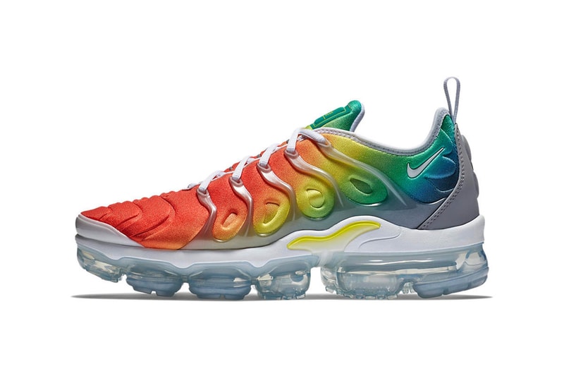 Nike Air VaporMax Plus Rainbow Gradient Grey White Upper Iteration Orange Yellow Green Blue