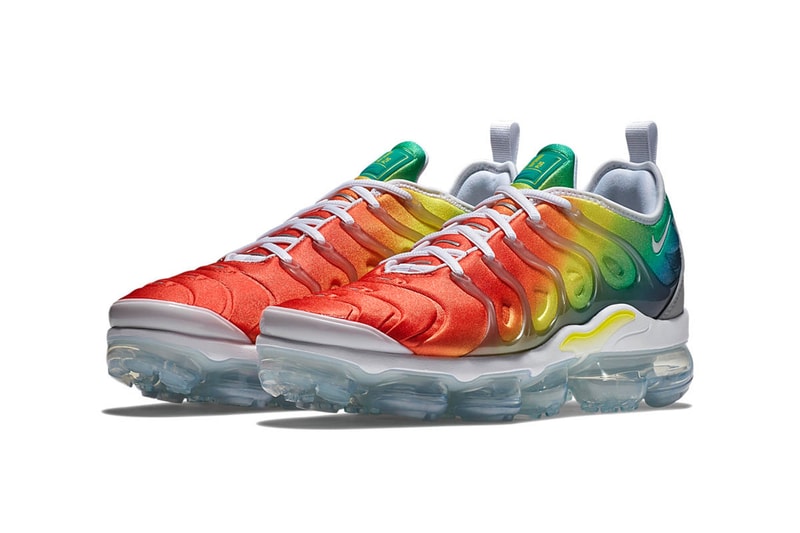 Nike Air VaporMax Plus Rainbow Gradient Grey White Upper Iteration Orange Yellow Green Blue