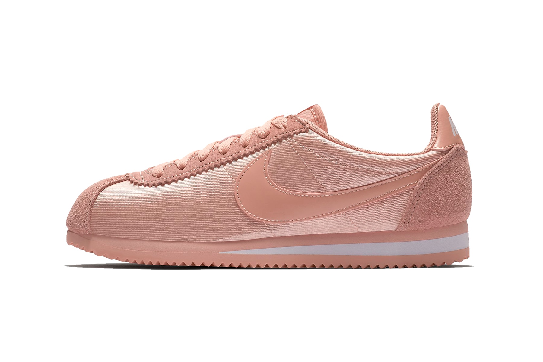 Nike Classic Cortez Nylon Coral Stardust White Pink Pastel Spring Summer 2018 Shop Release Price Date Information Where to Buy