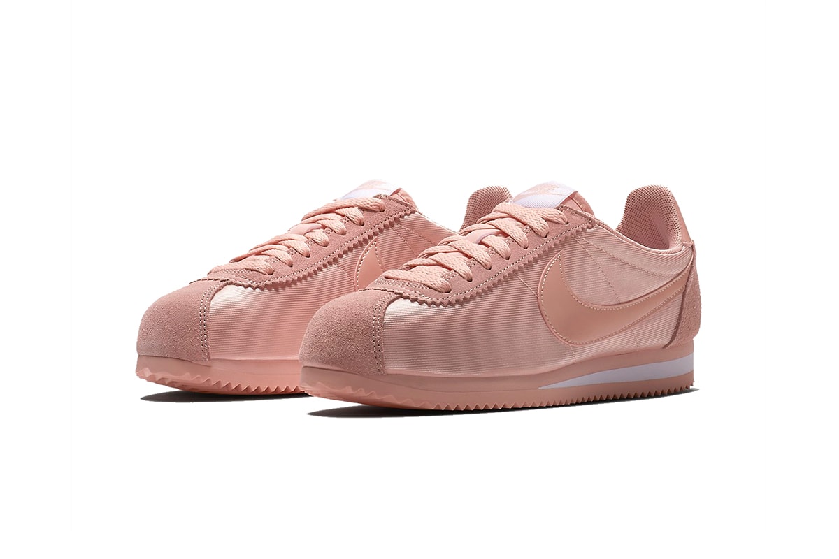 Nike Classic Cortez Nylon Coral Stardust White Pink Pastel Spring Summer 2018 Shop Release Price Date Information Where to Buy