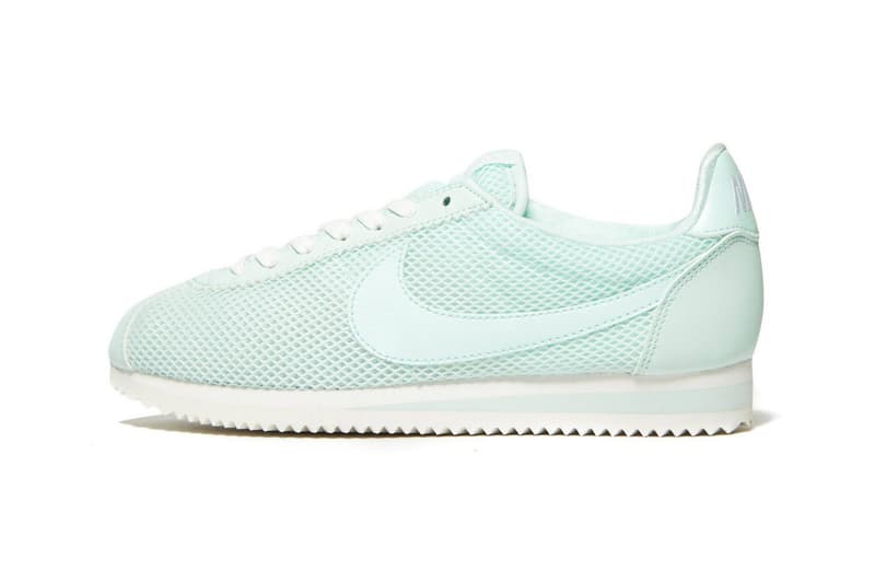 Nike Mint Pale Light Pastel Green Mesh Cortez Sneakers Ladies Girls Women's Wmns where to buy jd sports