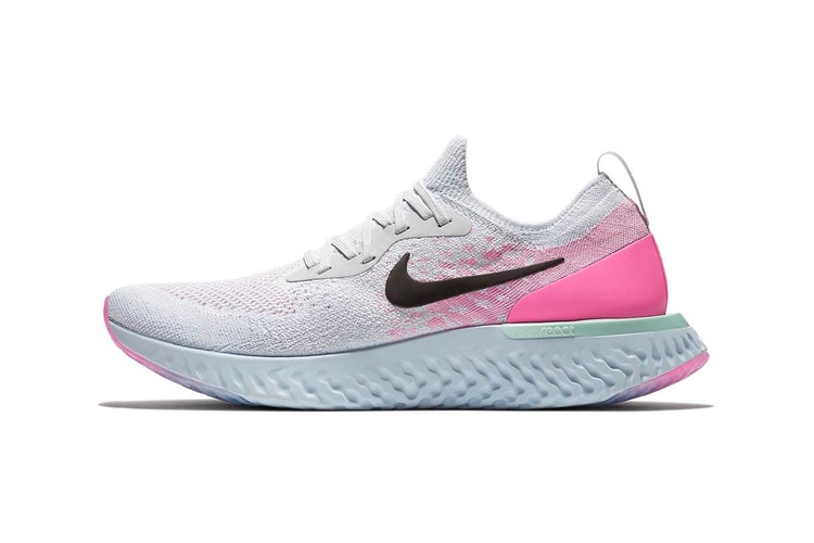 Nike's Epic React Flyknit Surfaces in a Bold Pink and White Design