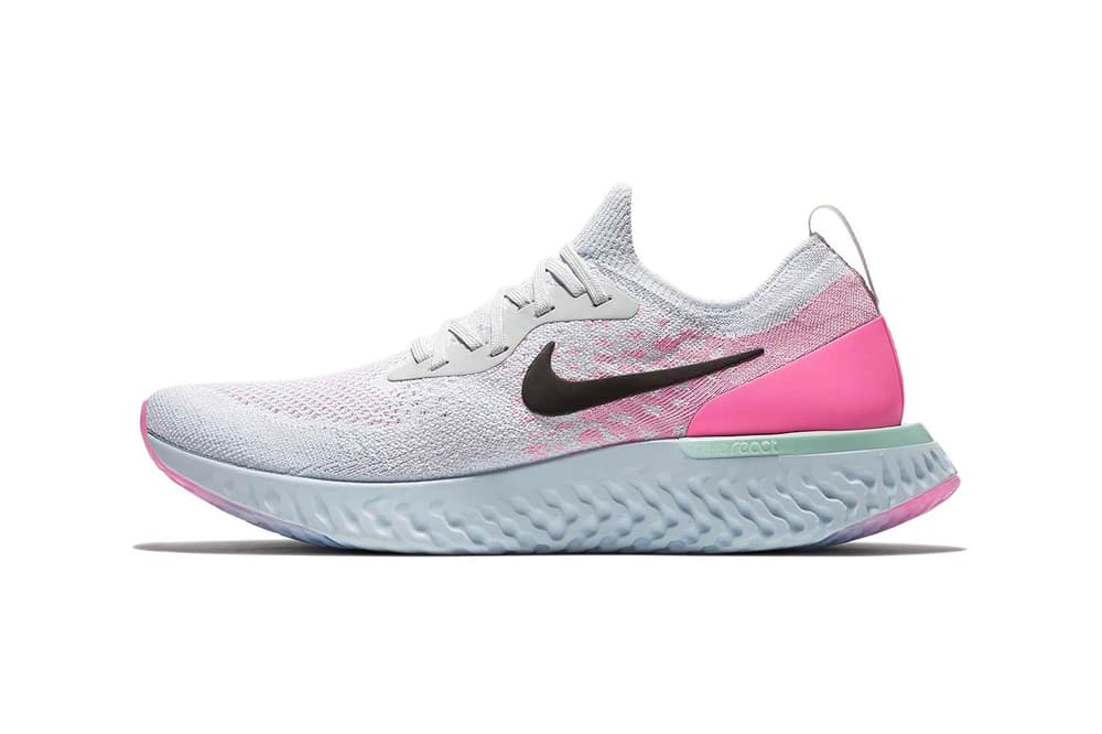 Nike Epic React Flyknit in Pink/White | Hypebae