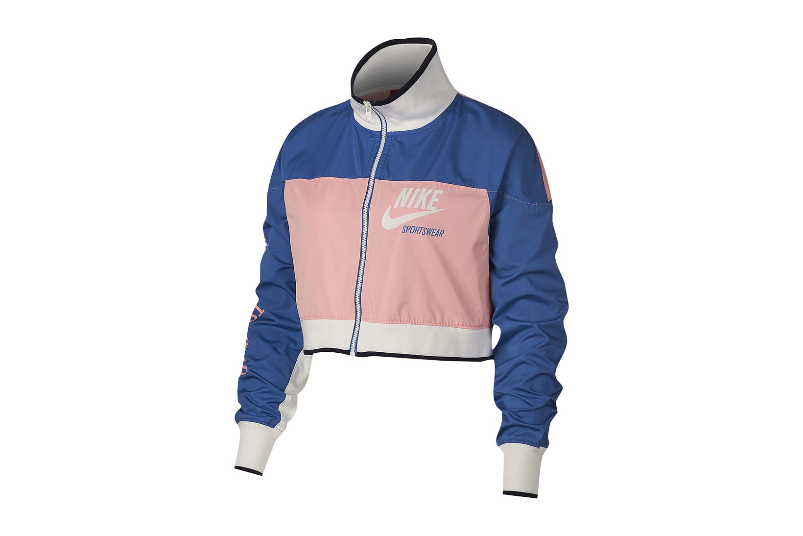 Nike Retro Cropped Track Jacket in Pink 