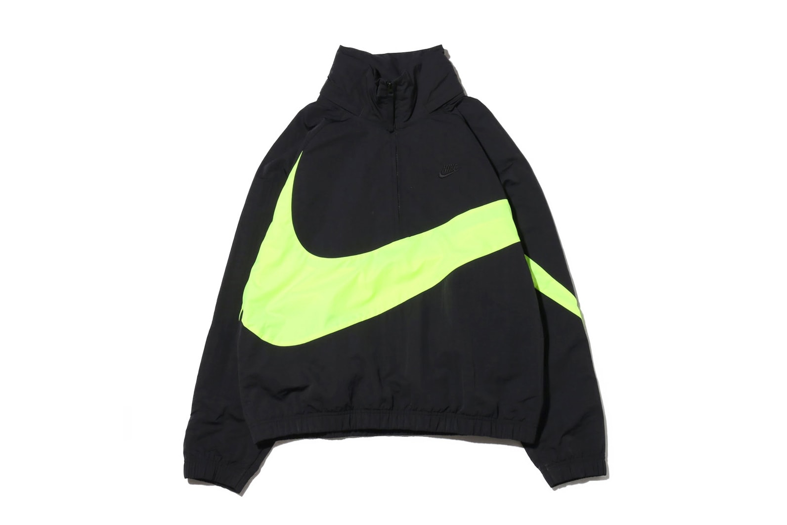Nike Sportswear Big Swoosh Logo Anorak Jacket Tracksuit Volt Lime Green Black Price Release