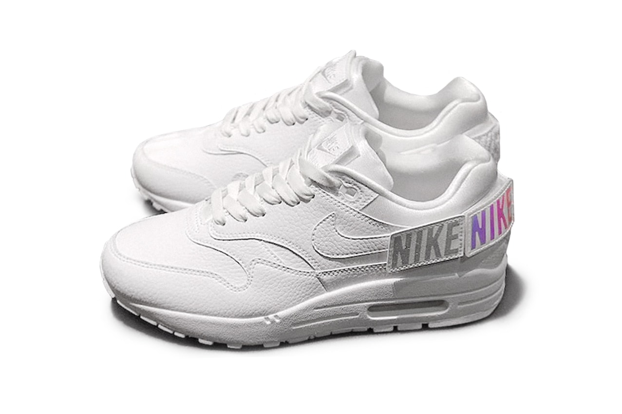 Nike Women's Wmns exclusive Customizable Air Max 1 Sneaker Custom Removable Patches velcro Swoosh Ladies
