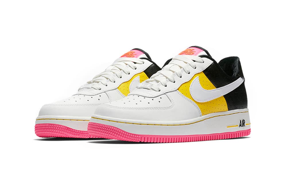 Nike Air Force 1 Moto Yellow Black White Pink