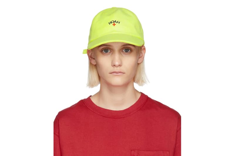 Noah Spring/Summer 2018 Drop Six-Panel Cap Yellow Neon