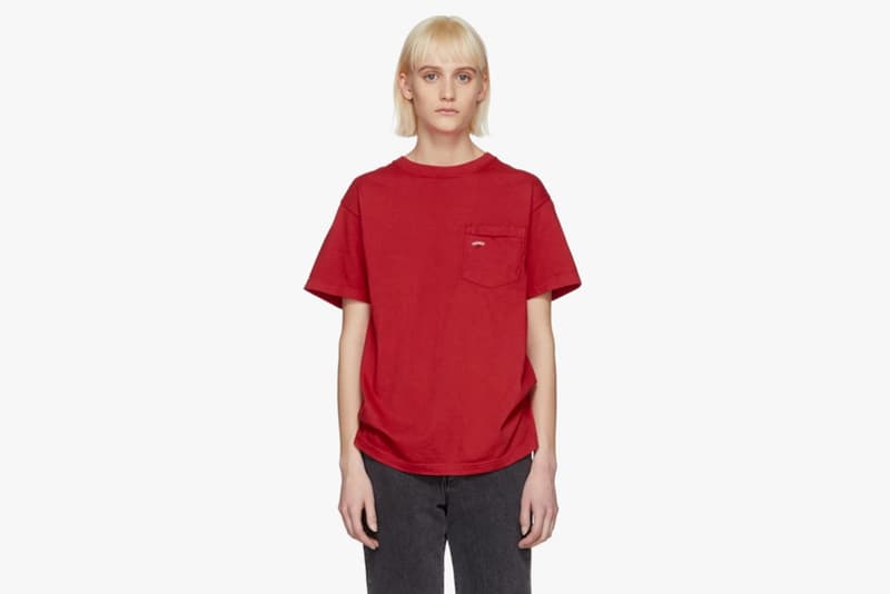 Noah Spring/Summer 2018 Drop Winged Foot Pocket T-Shirt Red