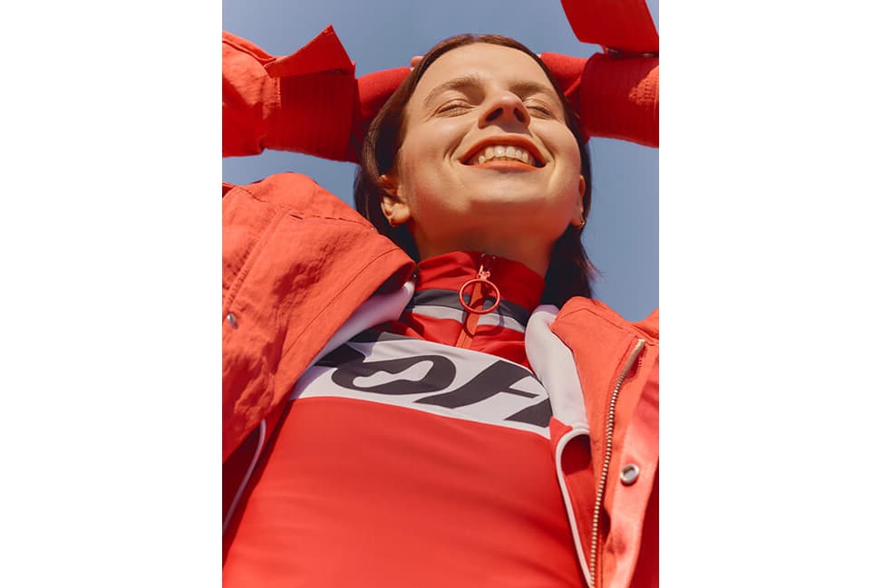 Off-White Logo-Print Stretch Top Faith Connexion x Kappa Jacket Red White